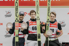Podium niedzielnego konkursu, od lewej: Francisco Moerth, Kacper Tomasiak, Tomasz Pilch (fot. Ewa Skrzypiec)