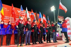 Polscy skoczkowie podczas ceremonii inauguracji sezonu 2021/2022 (fot. Alexey Kabelitskiy / LOC World Cup stage in Nizhny Tagil)